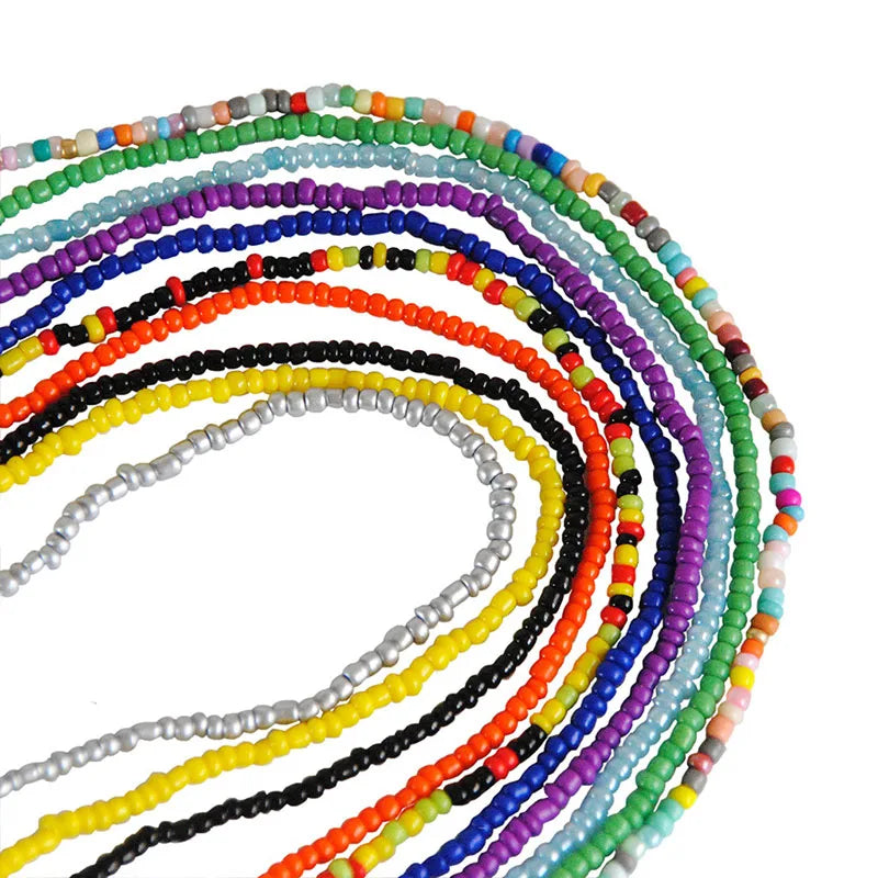 Colorful Elastic Belly Bead Chain Set for Women