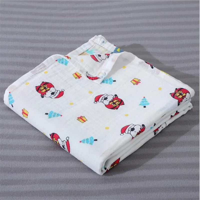 Super Soft Cotton Muslin Baby Swaddle Blanket