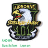 Embroidered patch featuring a bald eagle head with the text AIRBORNE and the number 101