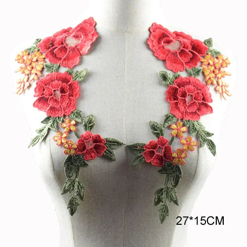 Plum Blossom Embroidery Patch Set for Sewing Projects