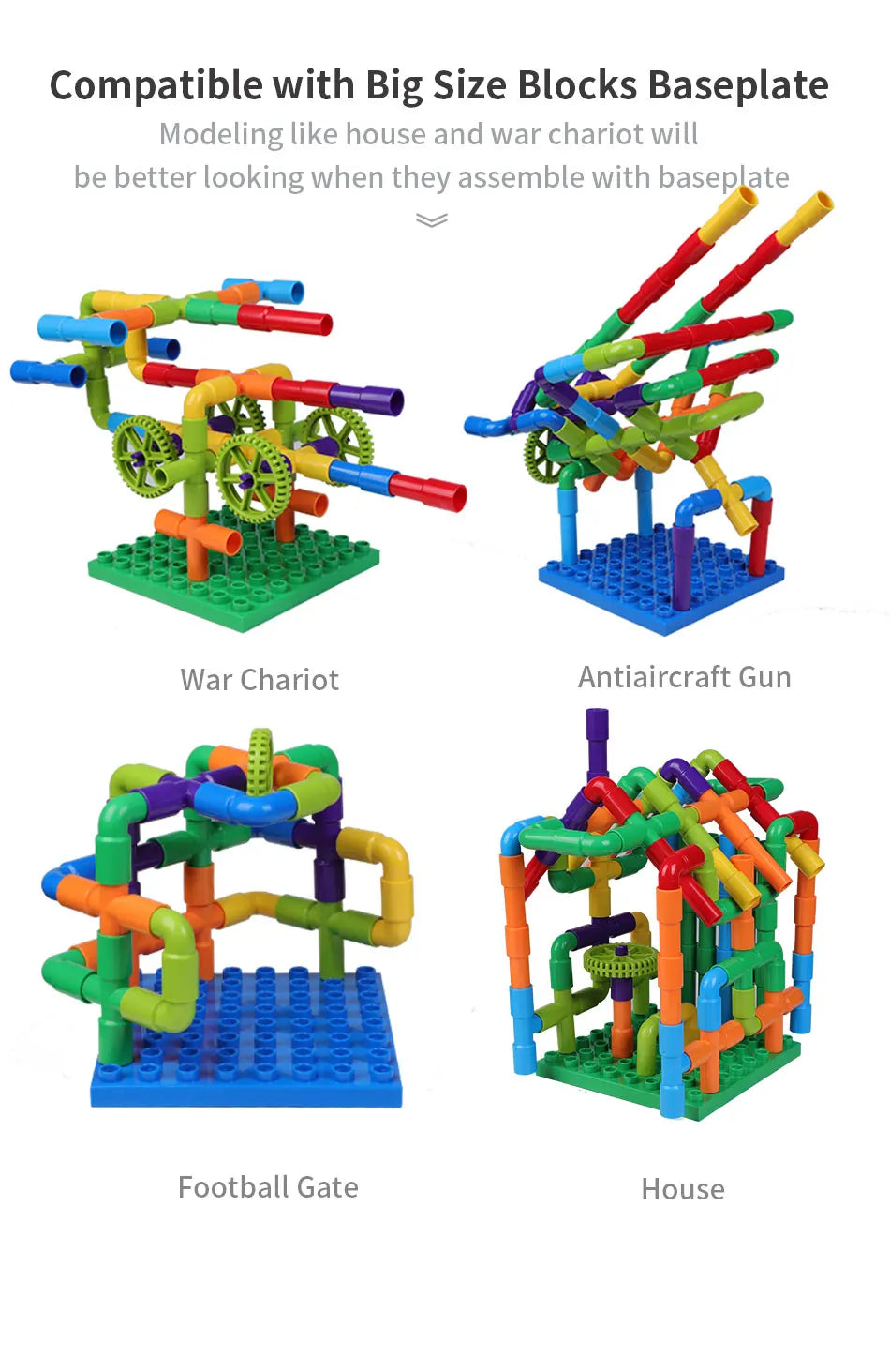 Montessori Water Pipe Building Blocks - DIY Construction Toy for Kids