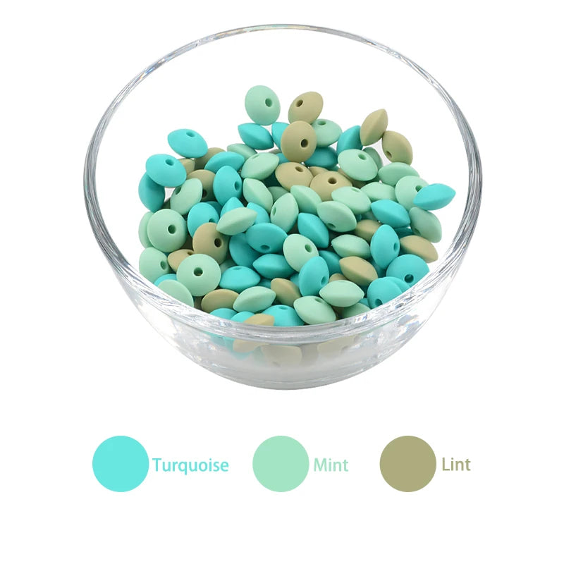 12mm Food-Grade Silicone Beads for DIY Jewelry and Crafts