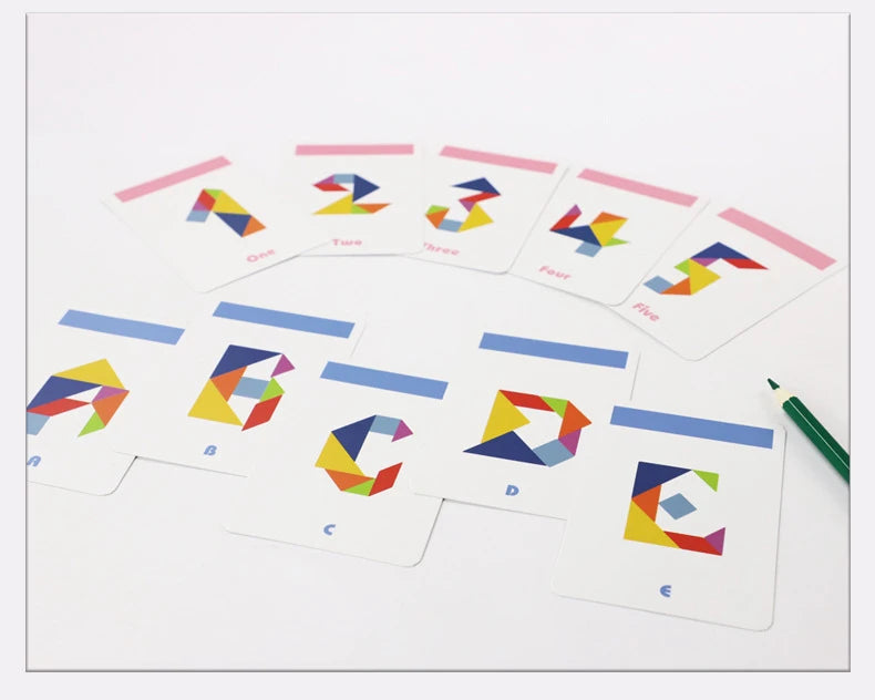 Wooden Tangram Puzzle Set for Kids – Montessori Learning Toy