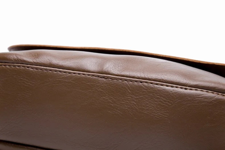 Vintage Leather Crossbody Bag for Men – Compact Messenger Shoulder Bag