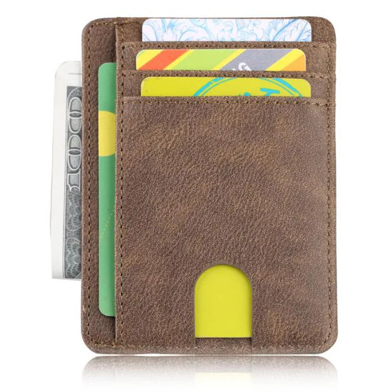 RFID Blocking Slim Leather Wallet for Men