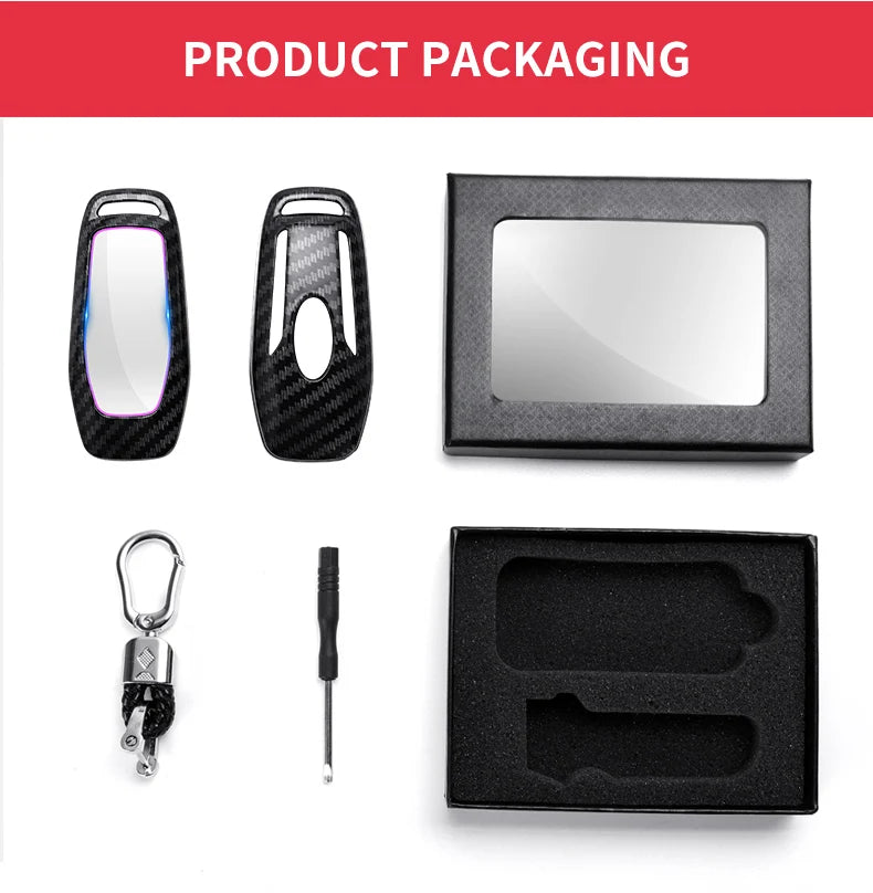 Carbon Fiber Car Key Cover for Ford Models