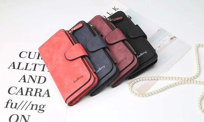 Classic Long PU Leather Wallet with Multiple Pockets