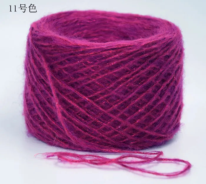 Merino Wool Metallic Yarn with Shimmering Thread – 250g