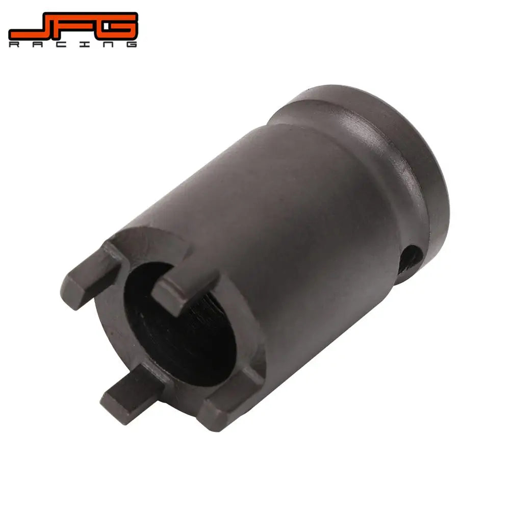 A dark gray 4-pin lock nut removal socket designed for Sur-Ron and Segway electric bikes.