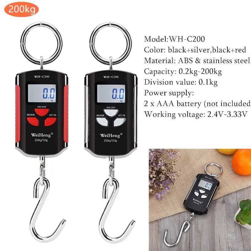 Heavy-Duty Digital Hanging Scale with Big LCD Display