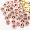Gold Claw Sunflower Rhinestones for Sew-On Crafts