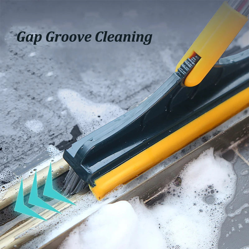 2-in-1 Rotating Floor Scrub Brush with Long Handle