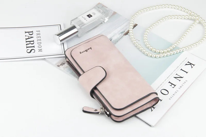 Classic Long PU Leather Wallet with Multiple Pockets