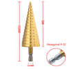 Titanium-Coated Step Drill Bit for Metal and Wood