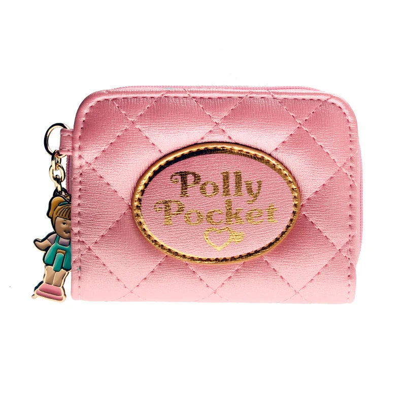 Quilted PU Leather Wallet with Zipper Closure