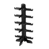 Black stackable display stand for holding sunglasses and reading glasses