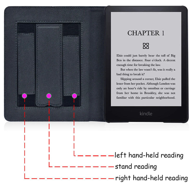 Kindle Paperwhite 6.8" Leather Case with Auto Sleep/Wake