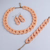 Colorful Acrylic Chain Necklace Set for Women