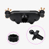 Black crystal flower gravity car phone holder with auto-lock mechanism