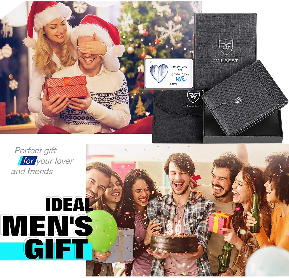 Slim RFID-Blocking Carbon Fiber Wallet for Men
