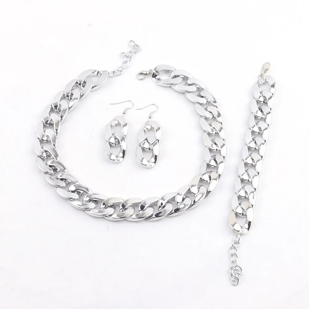 Colorful Acrylic Chain Necklace Set for Women
