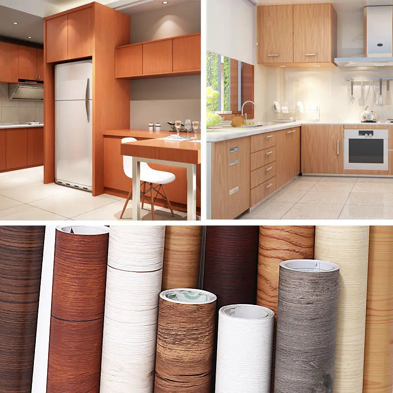 Realistic Wood Grain Self-Adhesive Wall Stickers