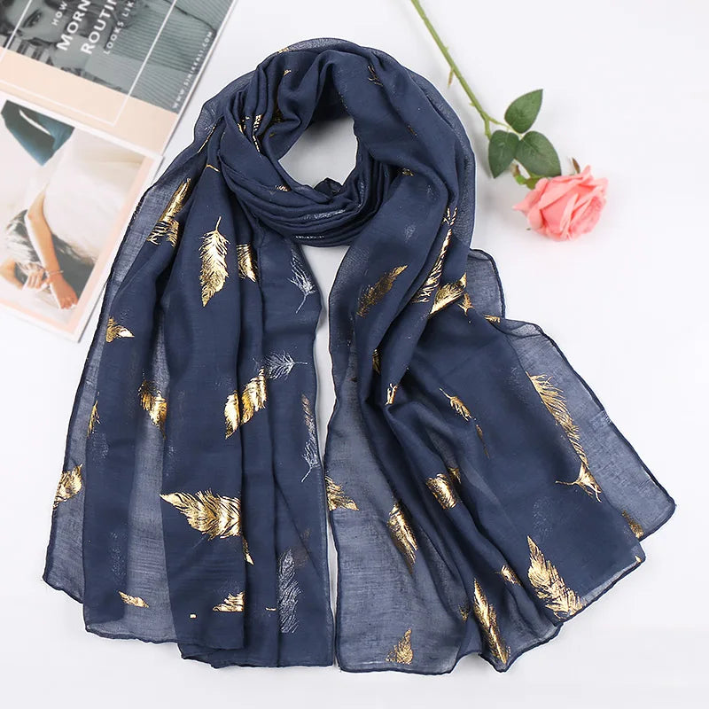 Gold Glitter Tassel Scarf