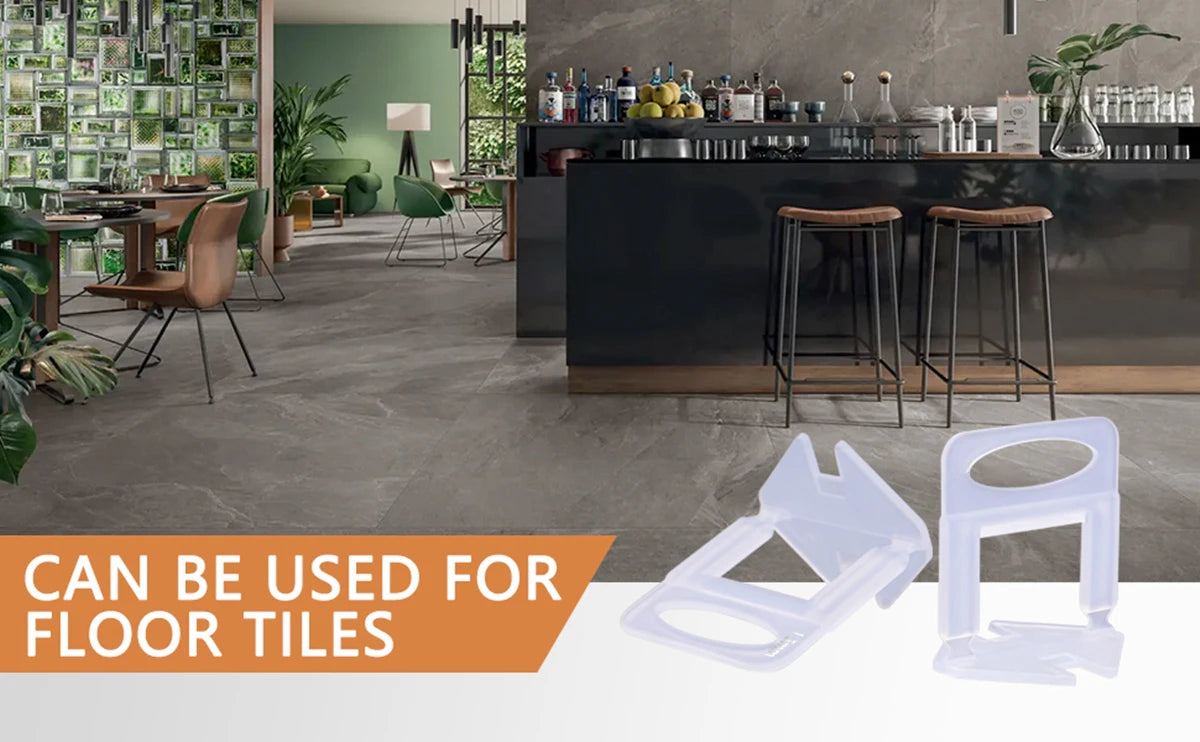 Tile Leveling System with Spacers and Clips