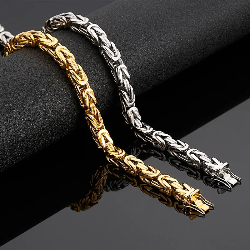 PVD Gold Byzantine Chain Necklace