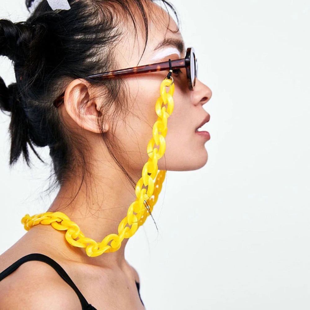 Iridescent Acrylic Chunky Chain Strap for Bags & Jewelry