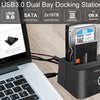 Dual Bay SATA Hard Drive Docking Station with Offline Clone Function