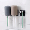 Wall-Mounted Toothbrush and Cup Holder