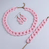 Colorful Acrylic Chain Necklace Set for Women