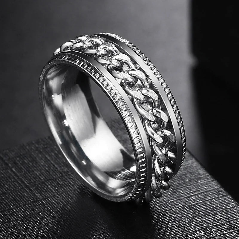 Rotating Anxiety Fidget Spinner Ring