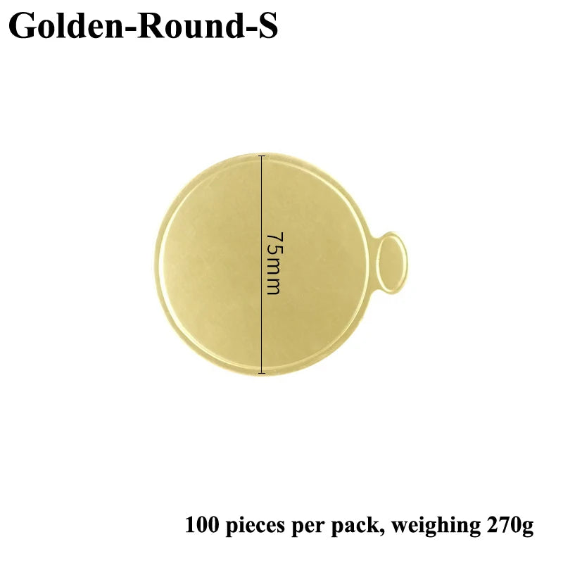 Gold Mini Cake Boards for Dessert Display and Serving