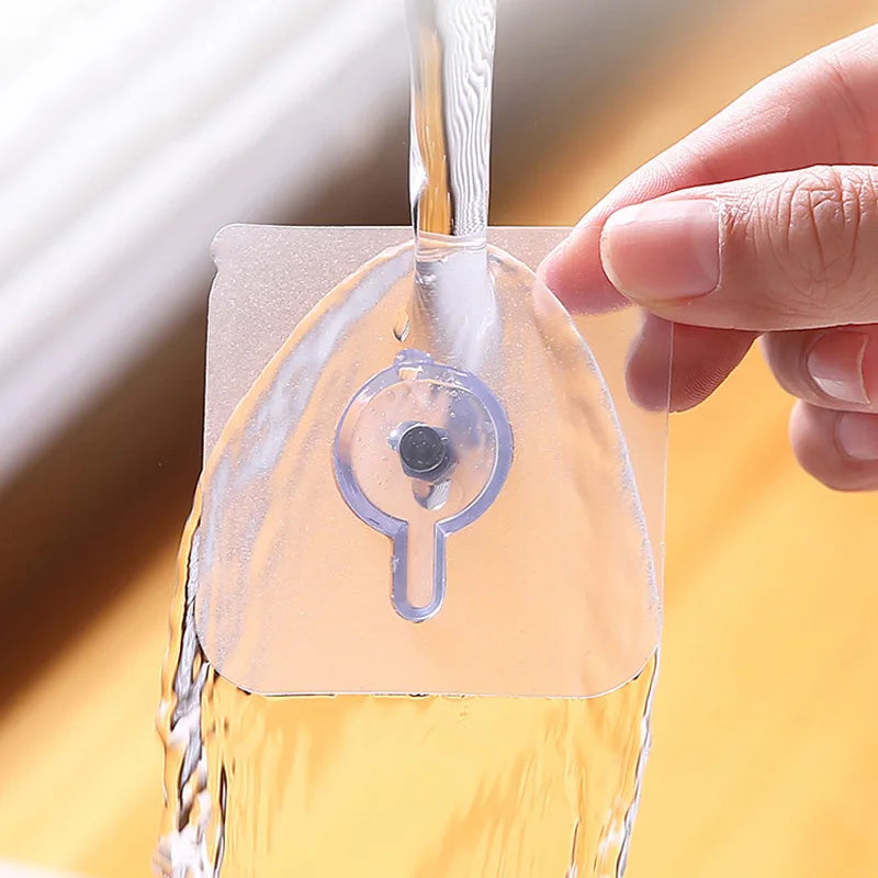 Transparent Self-Adhesive Wall Hooks for Pictures and More