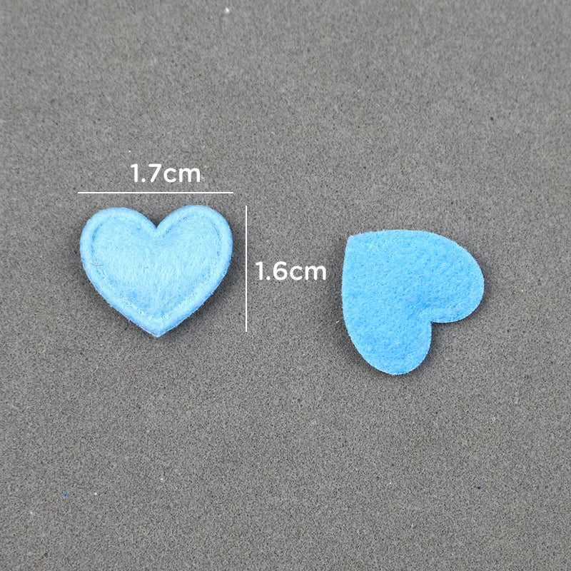 Felt Heart Patches for Crafting and DIY Projects
