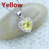 Green Heart Pendant Necklace in Sterling Silver