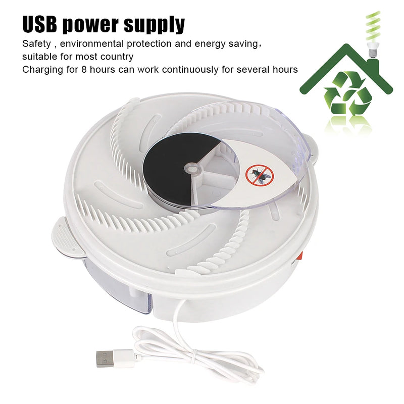 Trampa Eléctrica para Moscas con USB y Sistema de Cebo Atractante