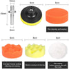 Car Polishing Pad Kit with Drill Adapters