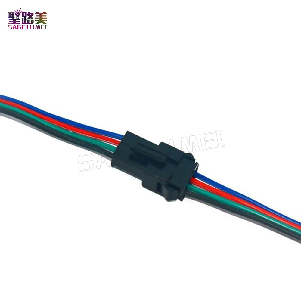 JST SM LED Strip Connector Cables (2-5 Pin, Male & Female)