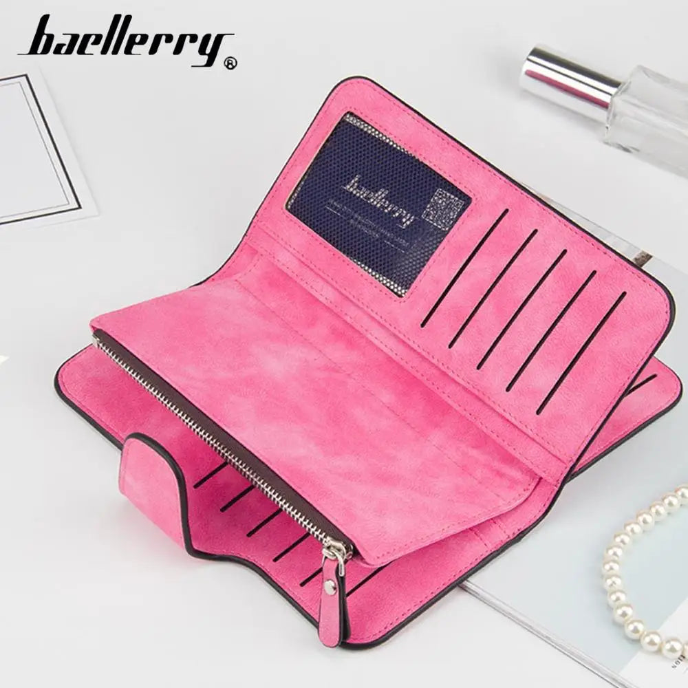 Classic Long PU Leather Wallet with Multiple Pockets