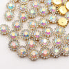 Gold Claw Sunflower Rhinestones for Sew-On Crafts