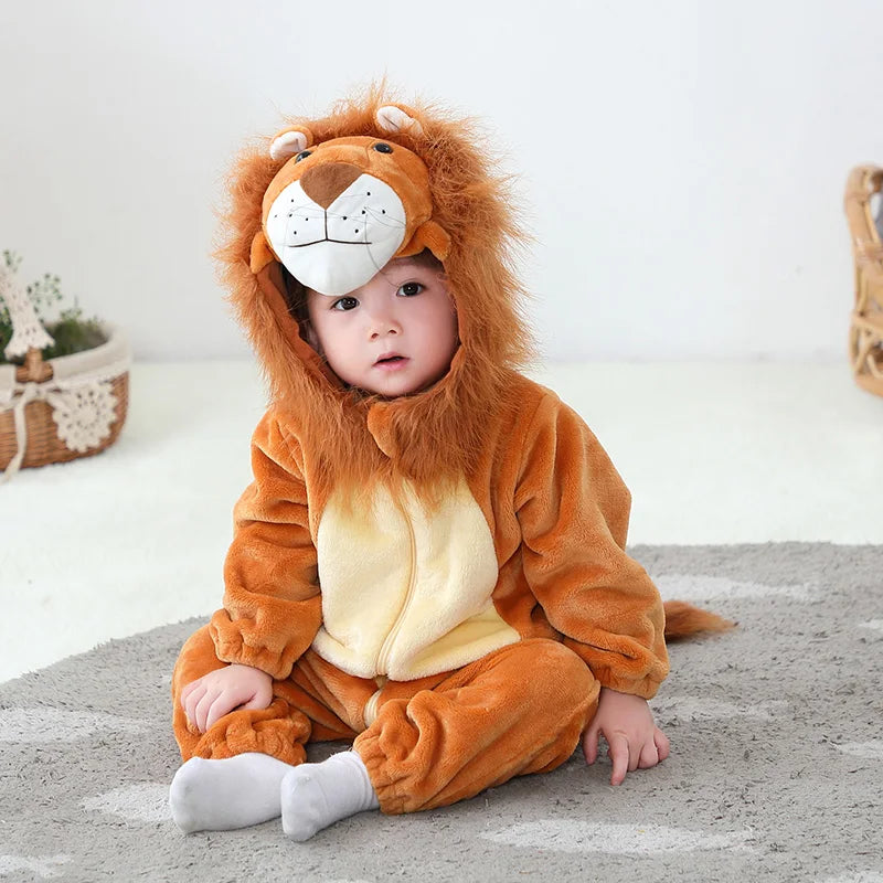 Adorable Animal Kigurumi Costume Romper for Babies and Toddlers