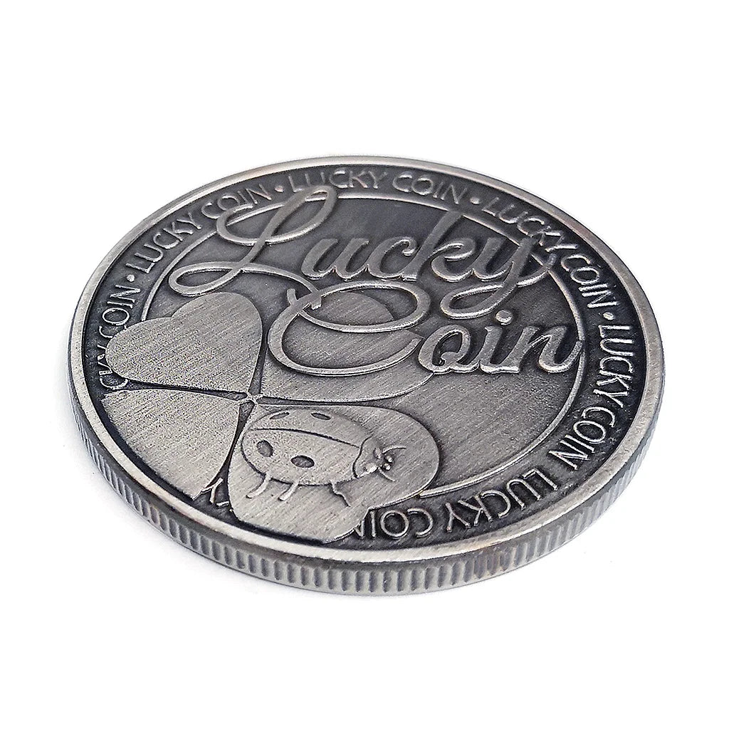 Lucky Four-Leaf Clover Silver-Toned Coin Keepsake