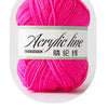 Pink acrylic line yarn balls for knitting and crochet