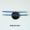 Reflective blue vinyl mirror decals for a car