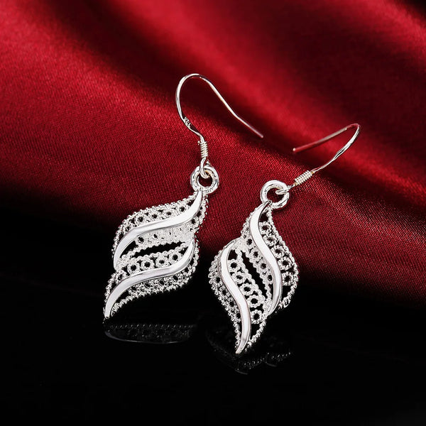 Boucles d'oreilles pendantes en argent sterling vintage