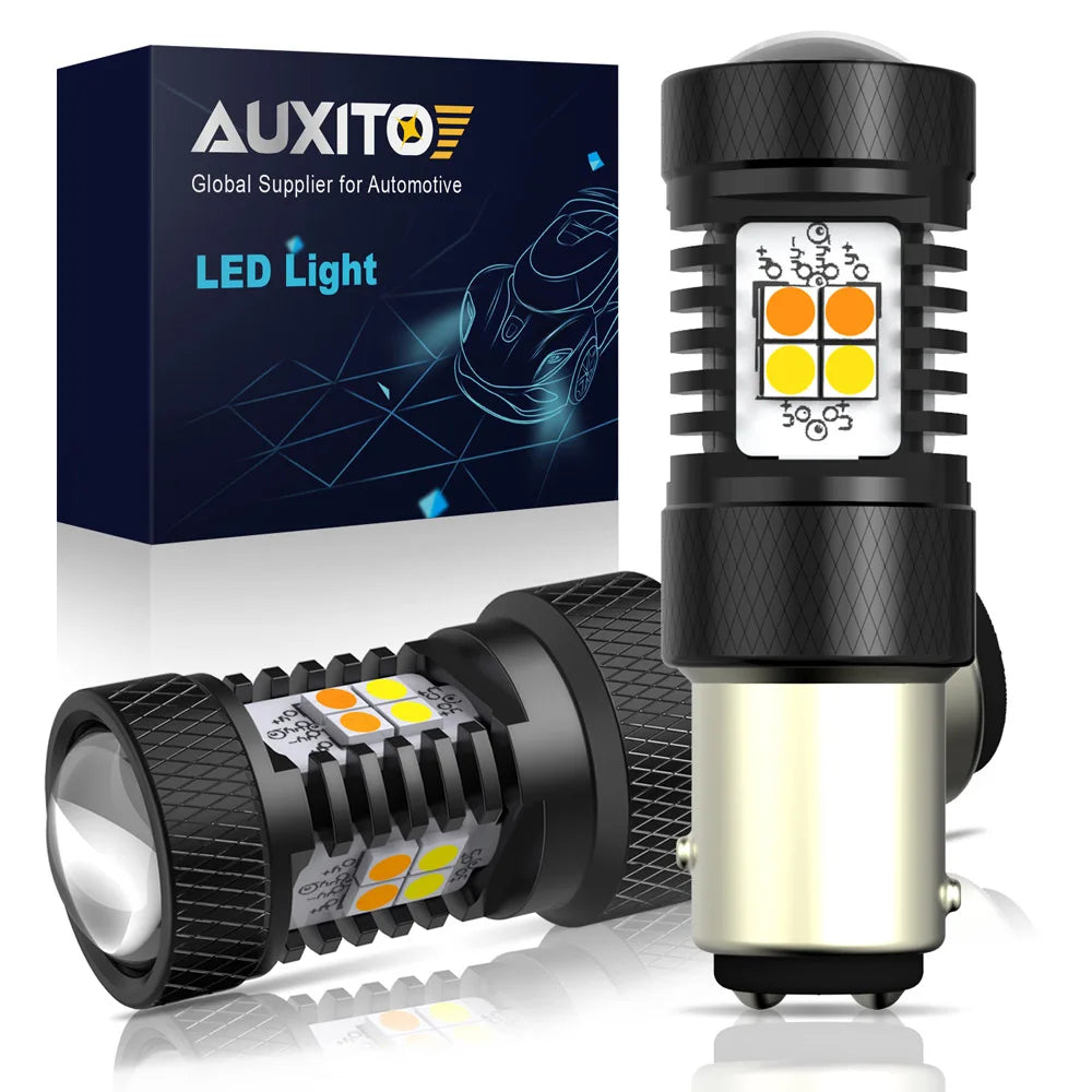 Dual-Color Switchback LED Turn Signal & DRL Bulbs (2-Pack)