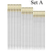 Self-Threading Stainless Steel Sewing Needles (12-Pack)
